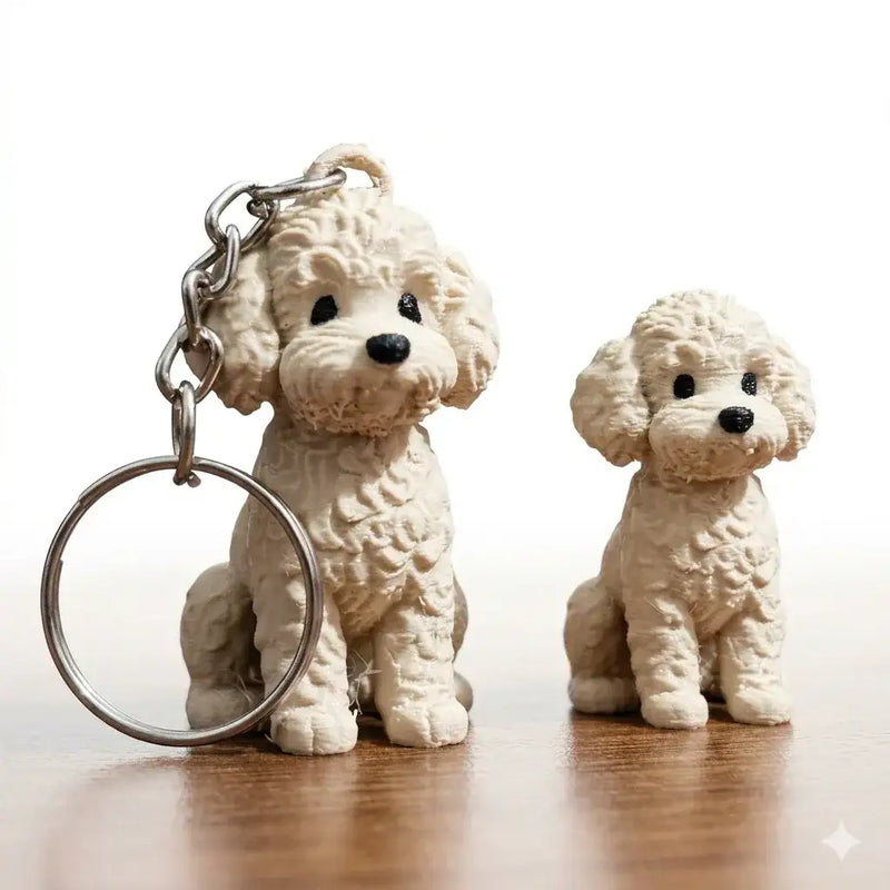 Poodle_figurine_keychain_Product View