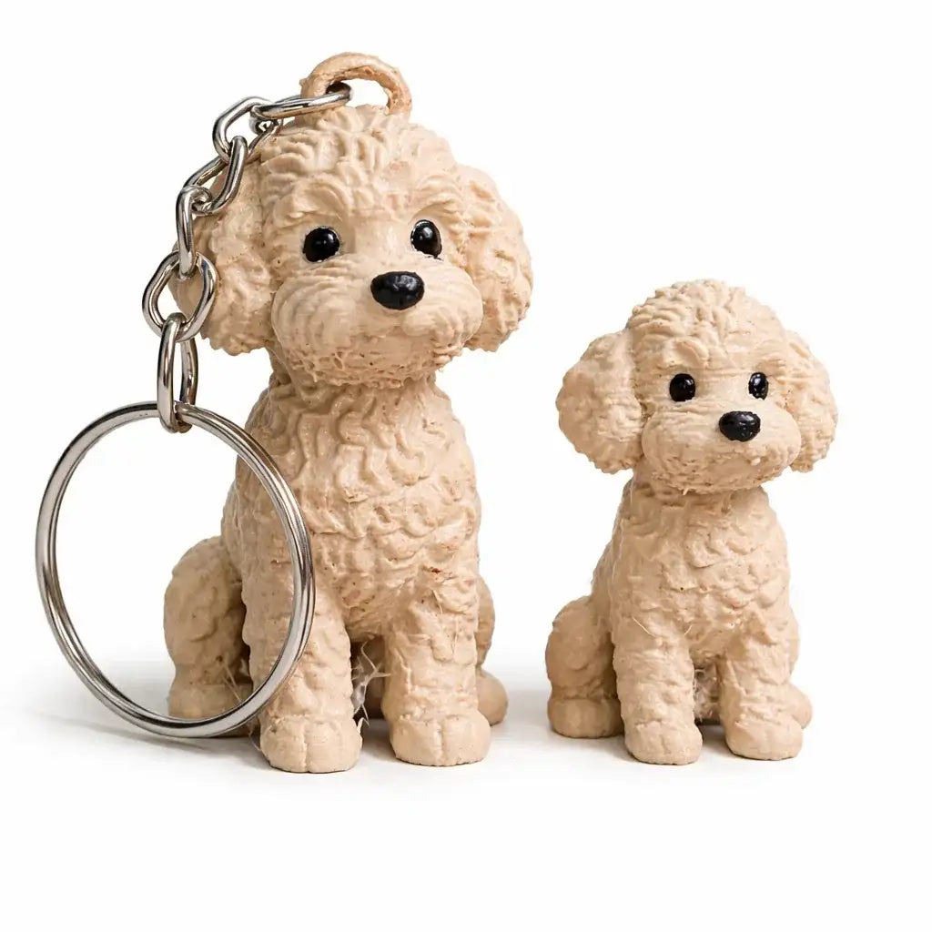 Poodle_figurine_keychain_Product View 1