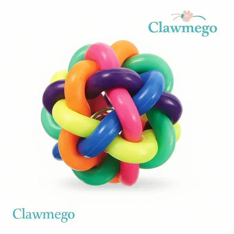 Rainbow Knot Ball Toy – Durable, Chew-Resistant Pet Play Ball for Dogs & Cats | Clawmego - Clawmego