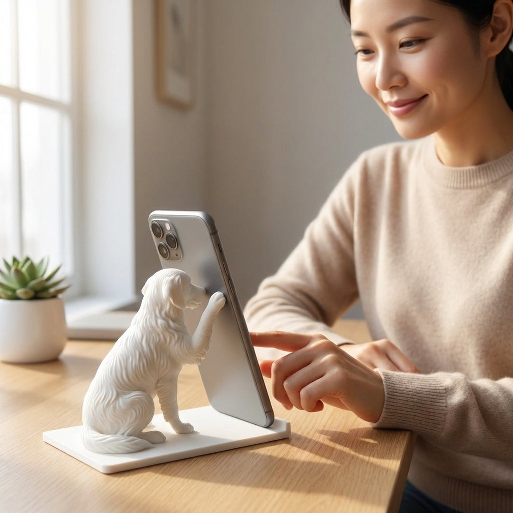 Dog shaped phone stand